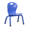 Plastic Stackable School Chair with Painted Legs and 10.625'' Seat Height
