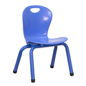 Plastic Stackable School Chair with Painted Legs and 11.75'' Seat Height