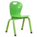 Plastic Stackable School Chair with Painted Legs and 13'' Seat Height