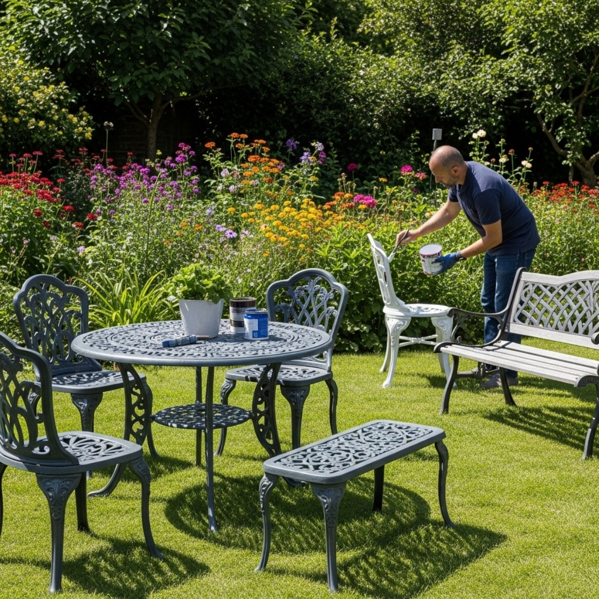 Painting aluminium patio furniture