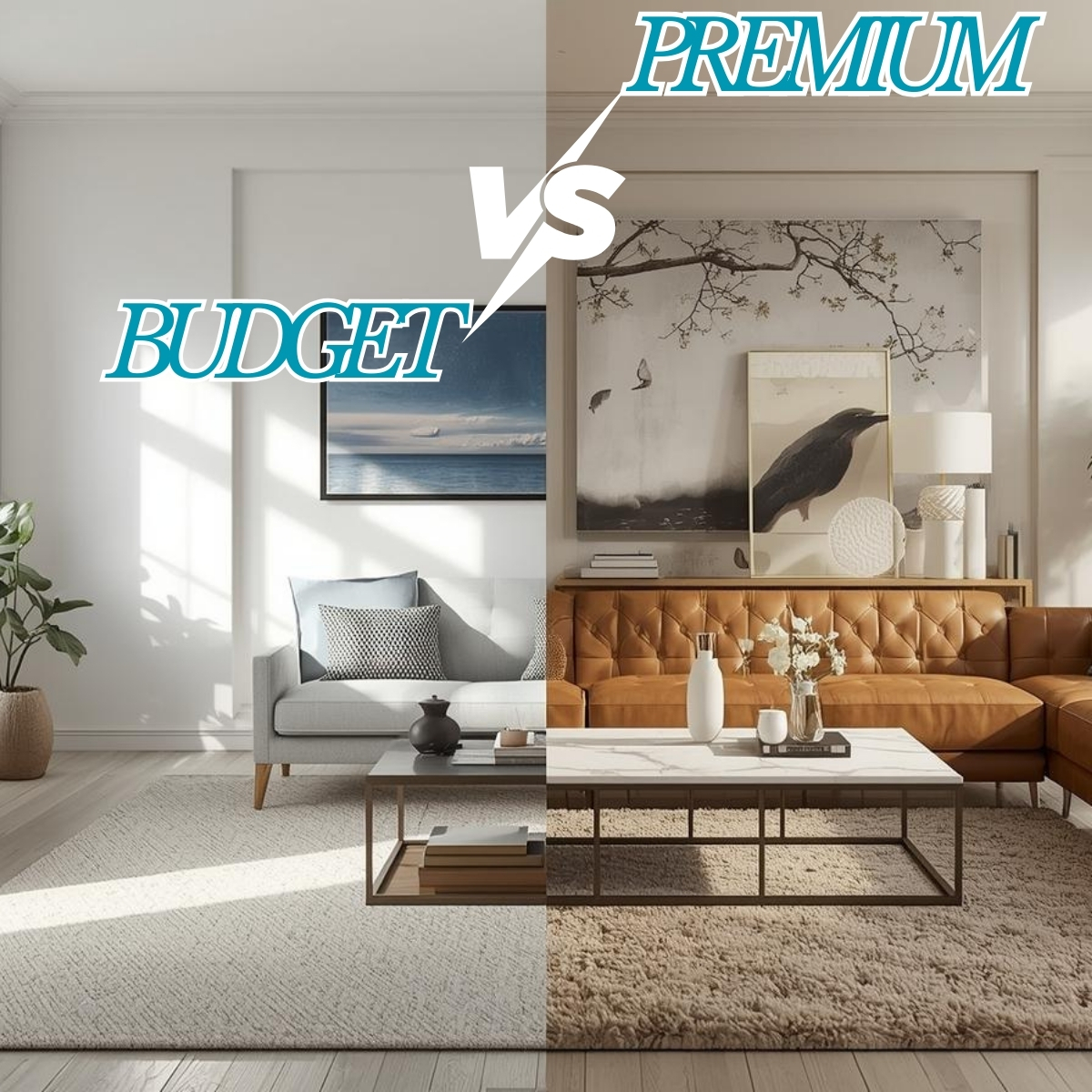 Living room with modern furniture