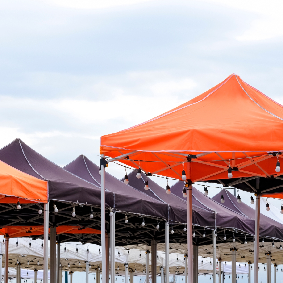 Carport transformed into an outdoor entertainment area