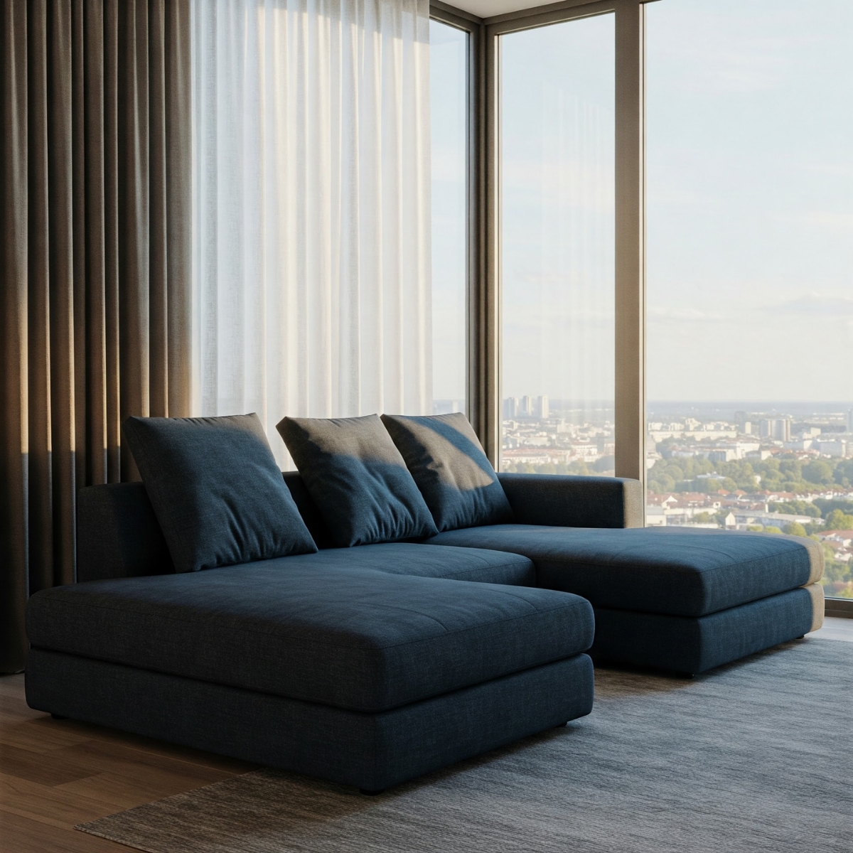 chaise on the window side