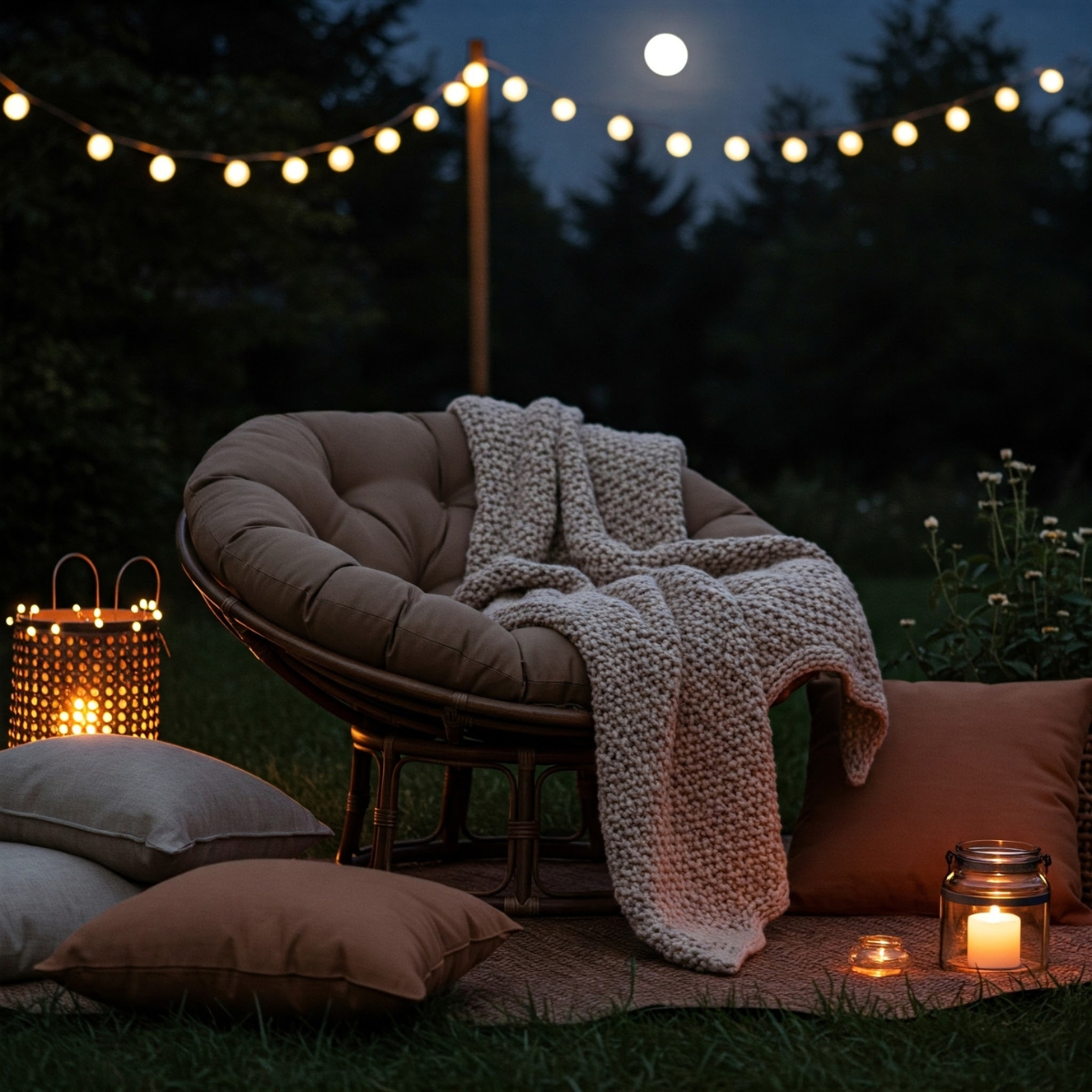 cozy and unique seating with papasan chairs