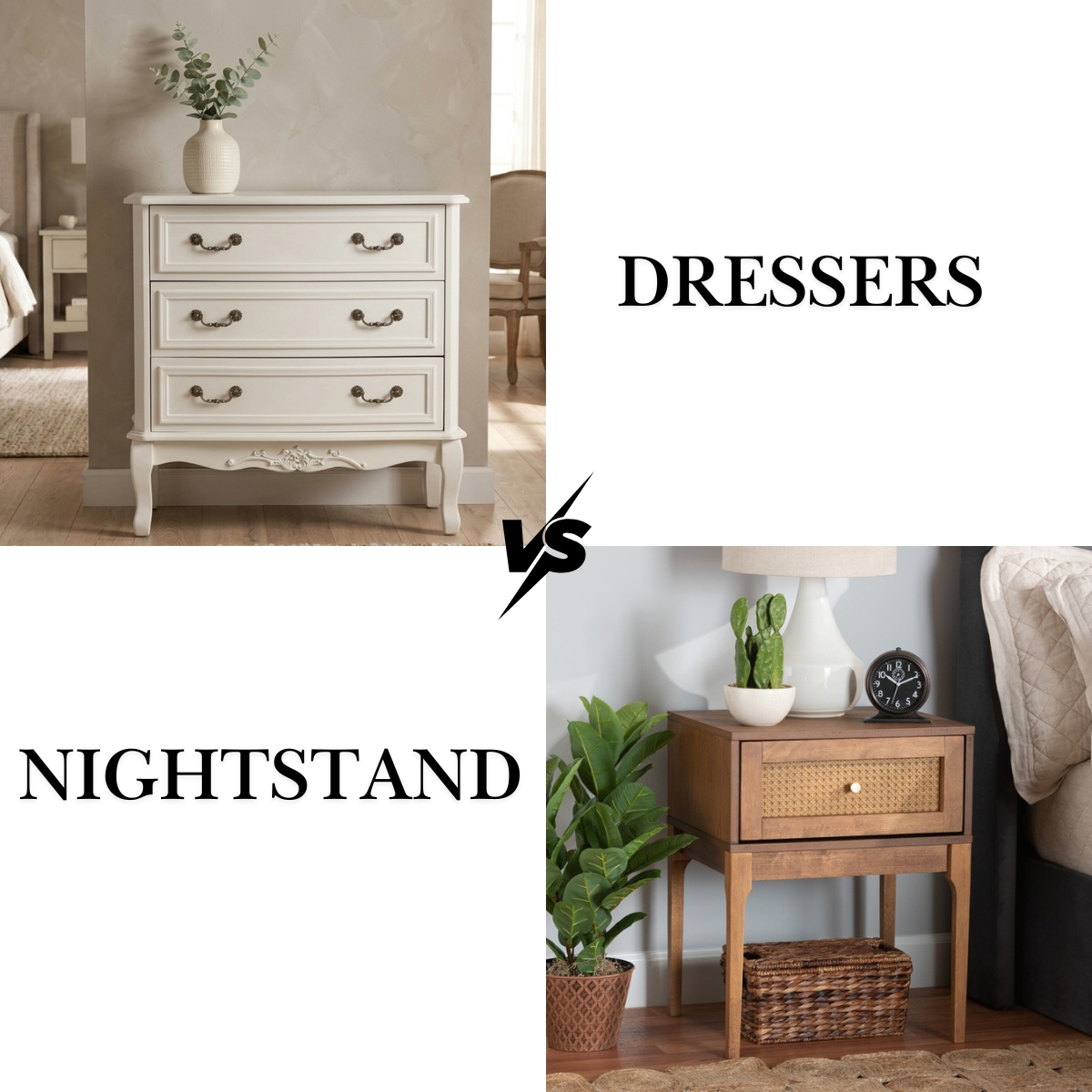 Dresser vs Nightstand Comparison Guide