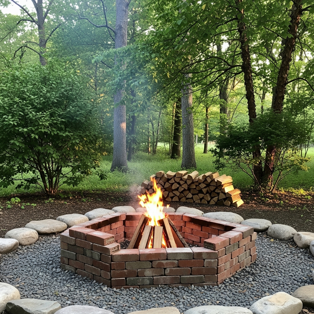 Fire pit setup