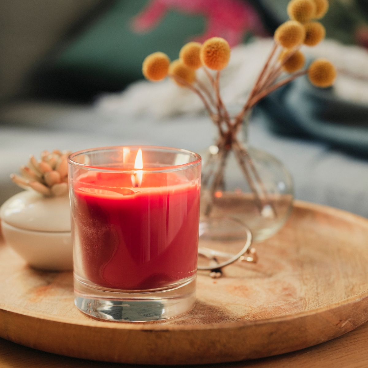 floral scented candles