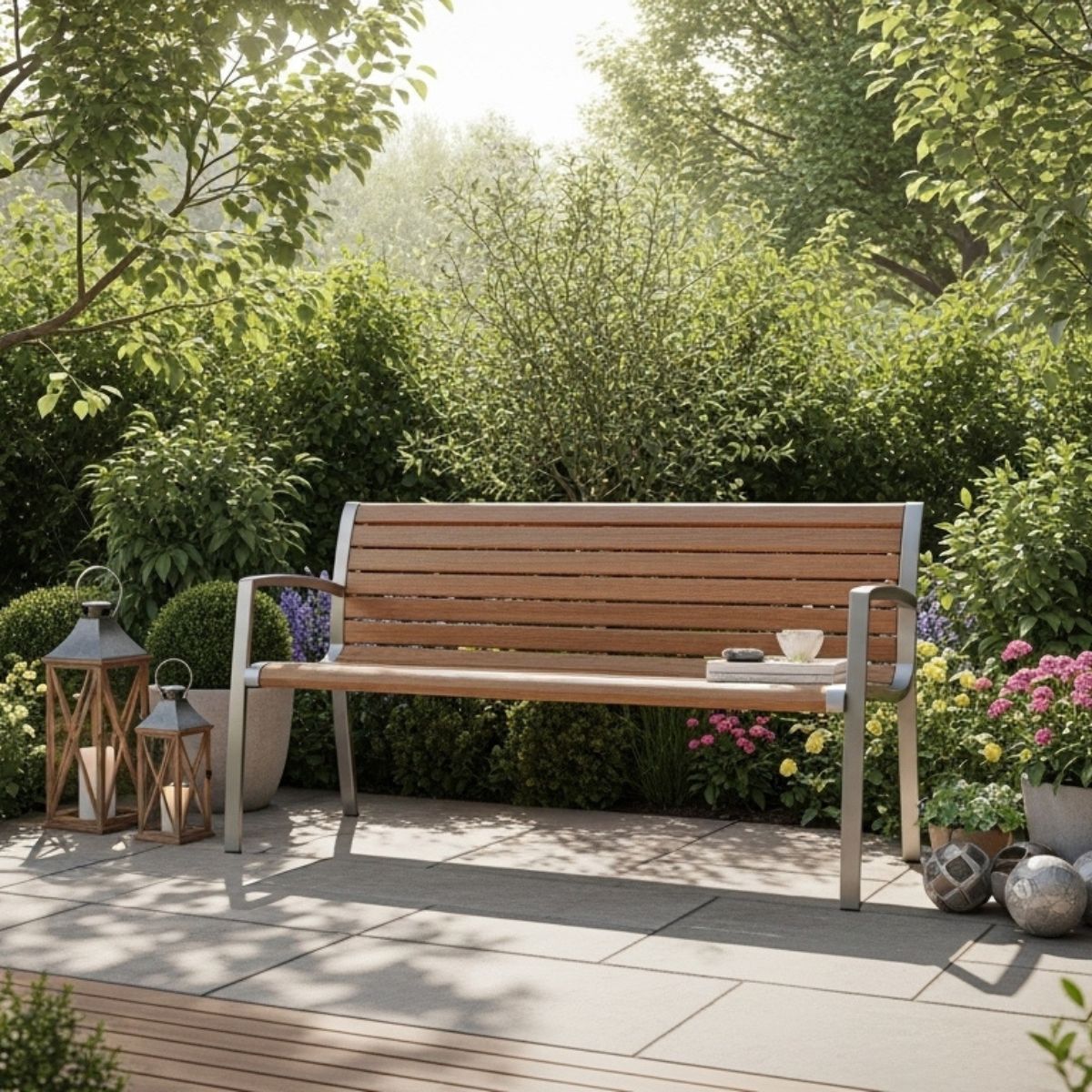 Stylish Garden Bench for Outdoor Use in Natural Setting
