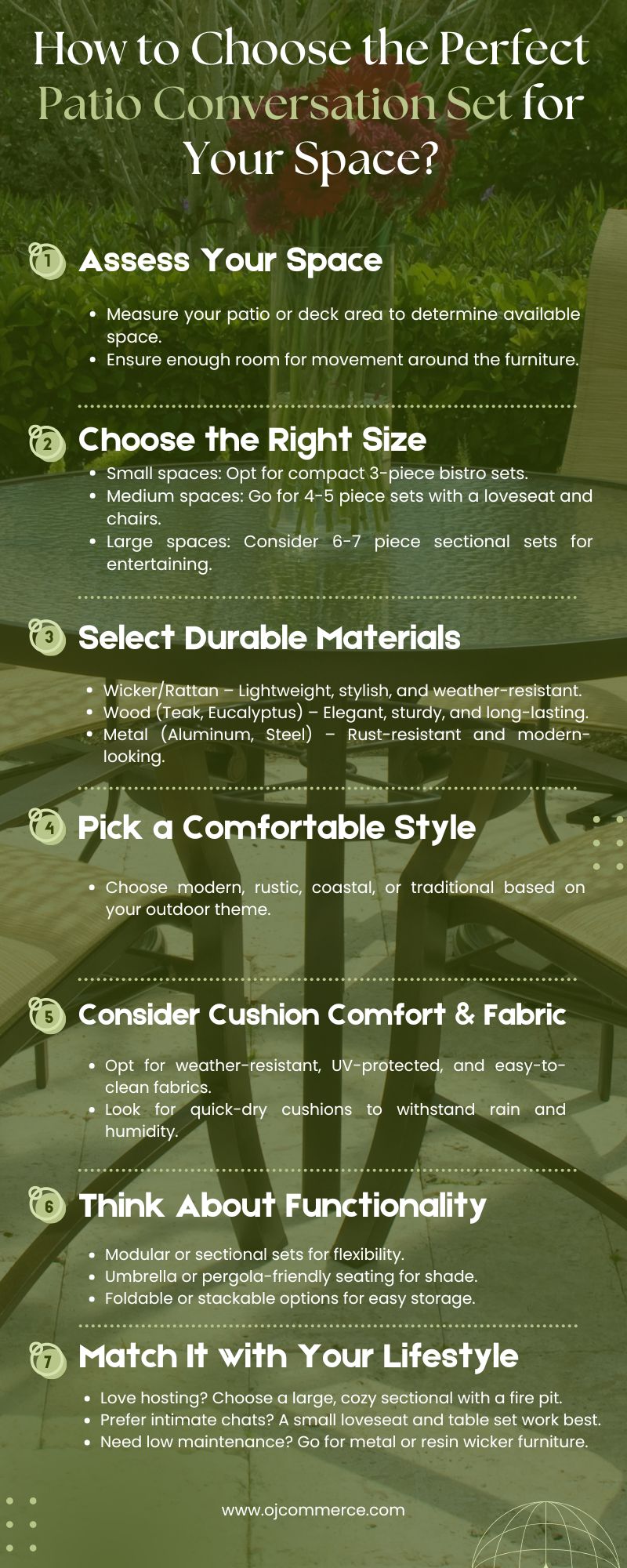 How to Choose the Perfect Patio Conversation Set for Your Space?