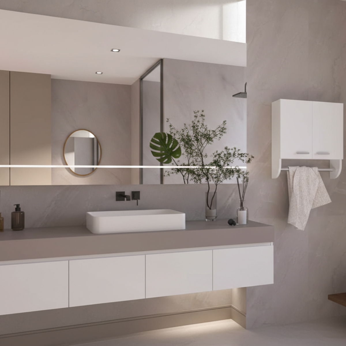 Elegant towel rack showcasing different types of towel storage