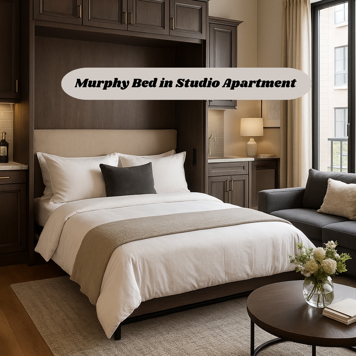 How to Style a Murphy Bed with Storage in a Studio Apartment