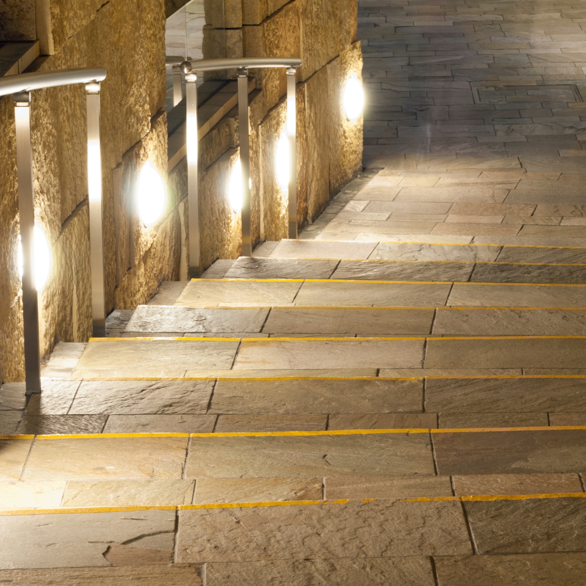 Path lighting illuminating a garden walkway