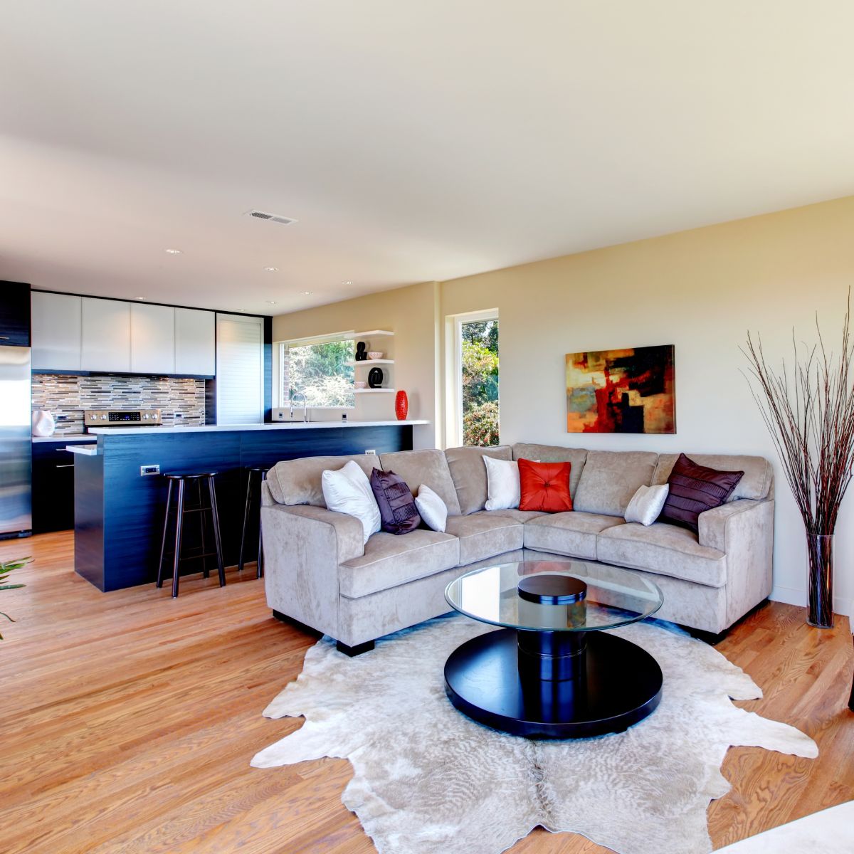 small open floor plan furniture layout ideas