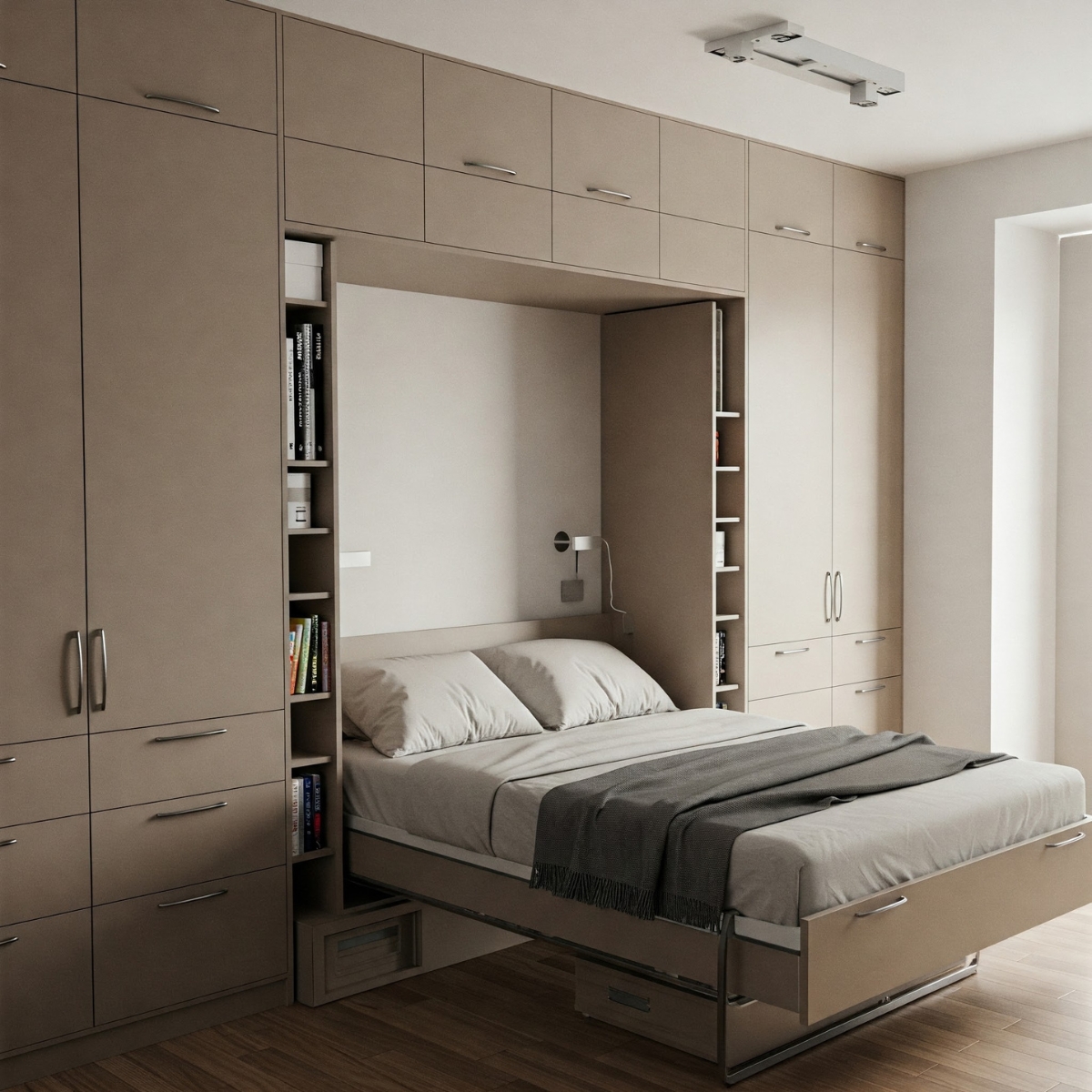 smart storage with murphy bed