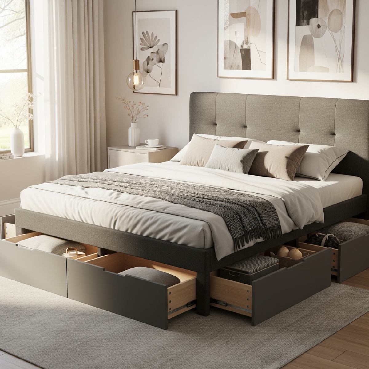 Storage platform bed