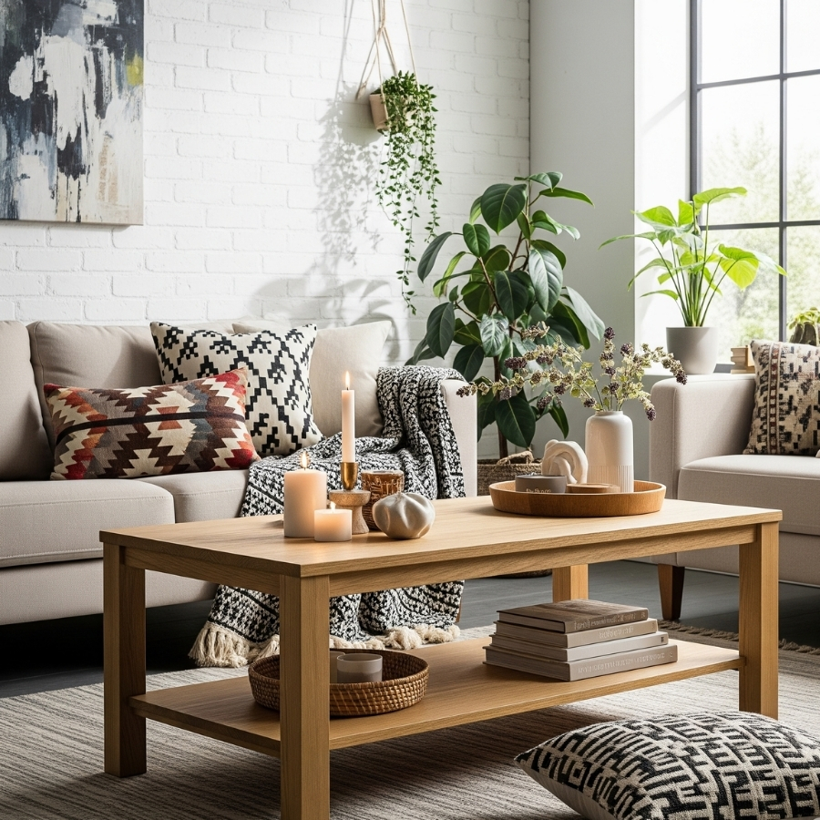 styling a rectangular coffee table