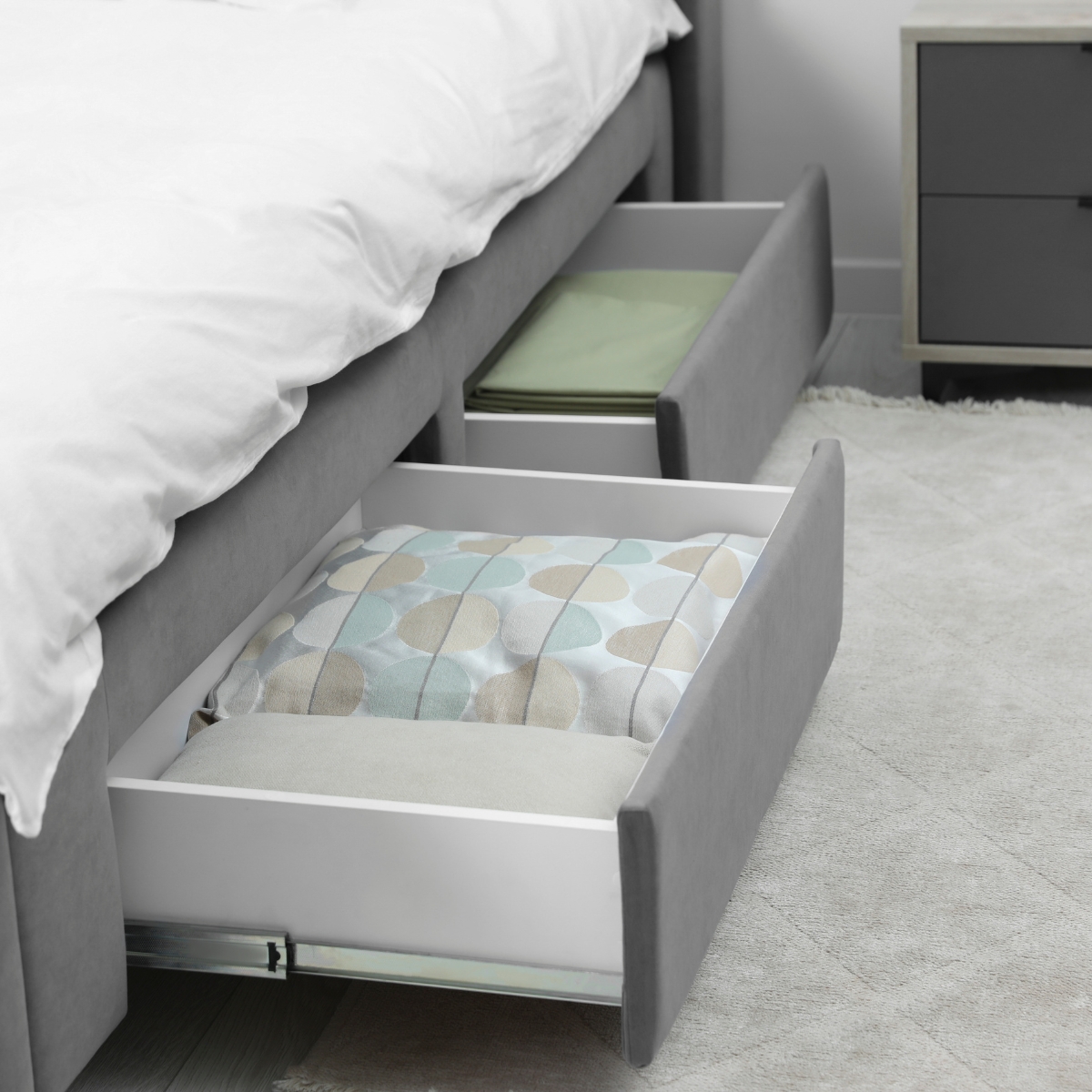 utilize under bed storage