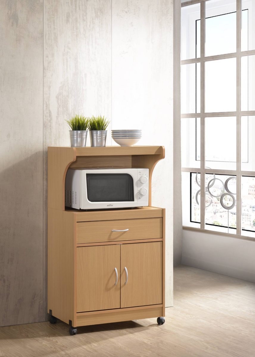 Hodedah Microwave Cart