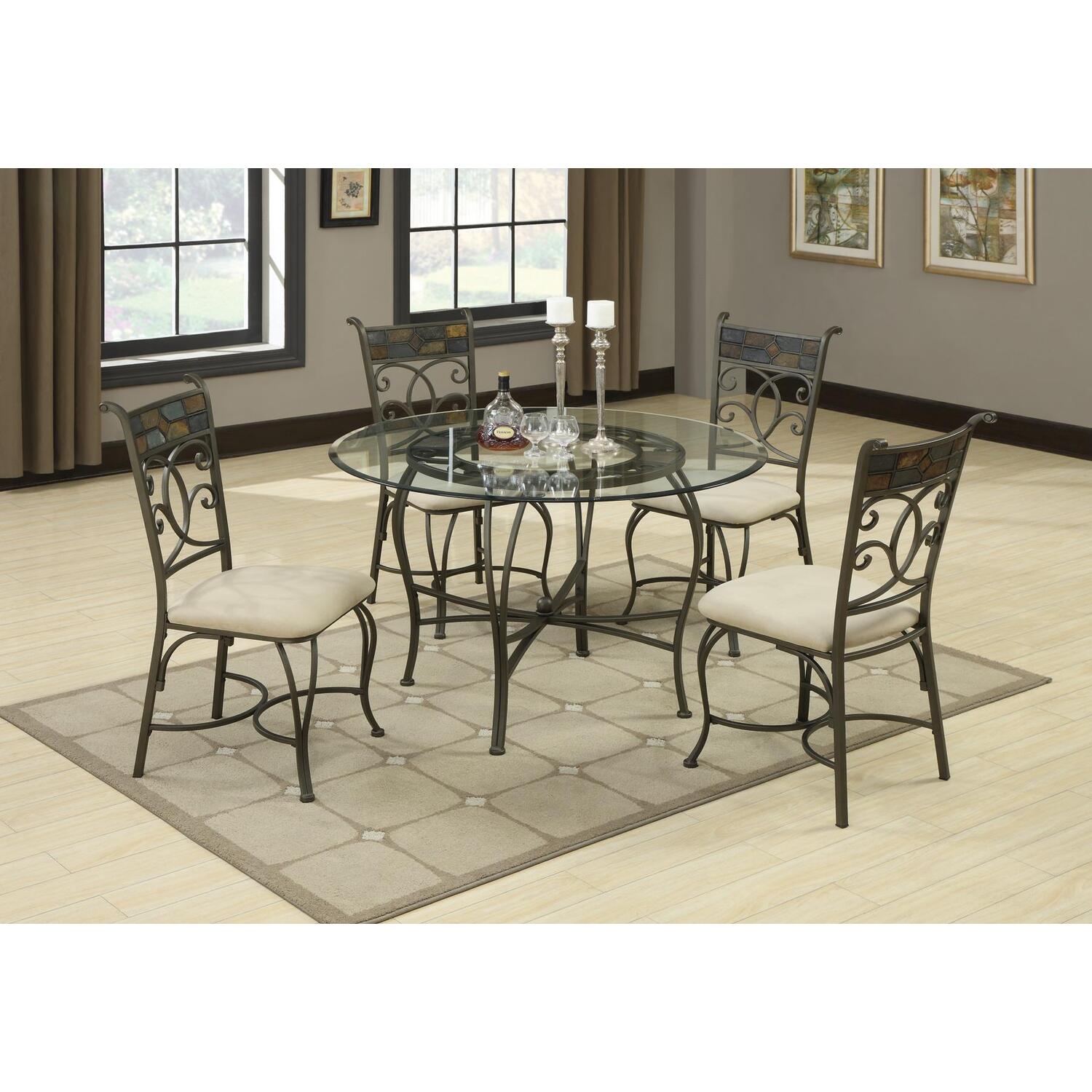Coaster 45 Round Glass Dining Table Top 1 Transitional Clear