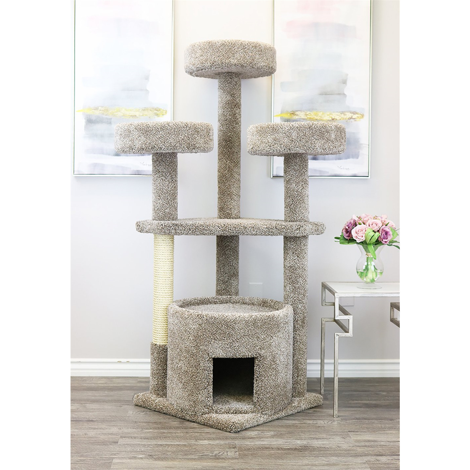 Cat Tree for Large Cats - Extra Large Cat House with Scratching Posts & Perches