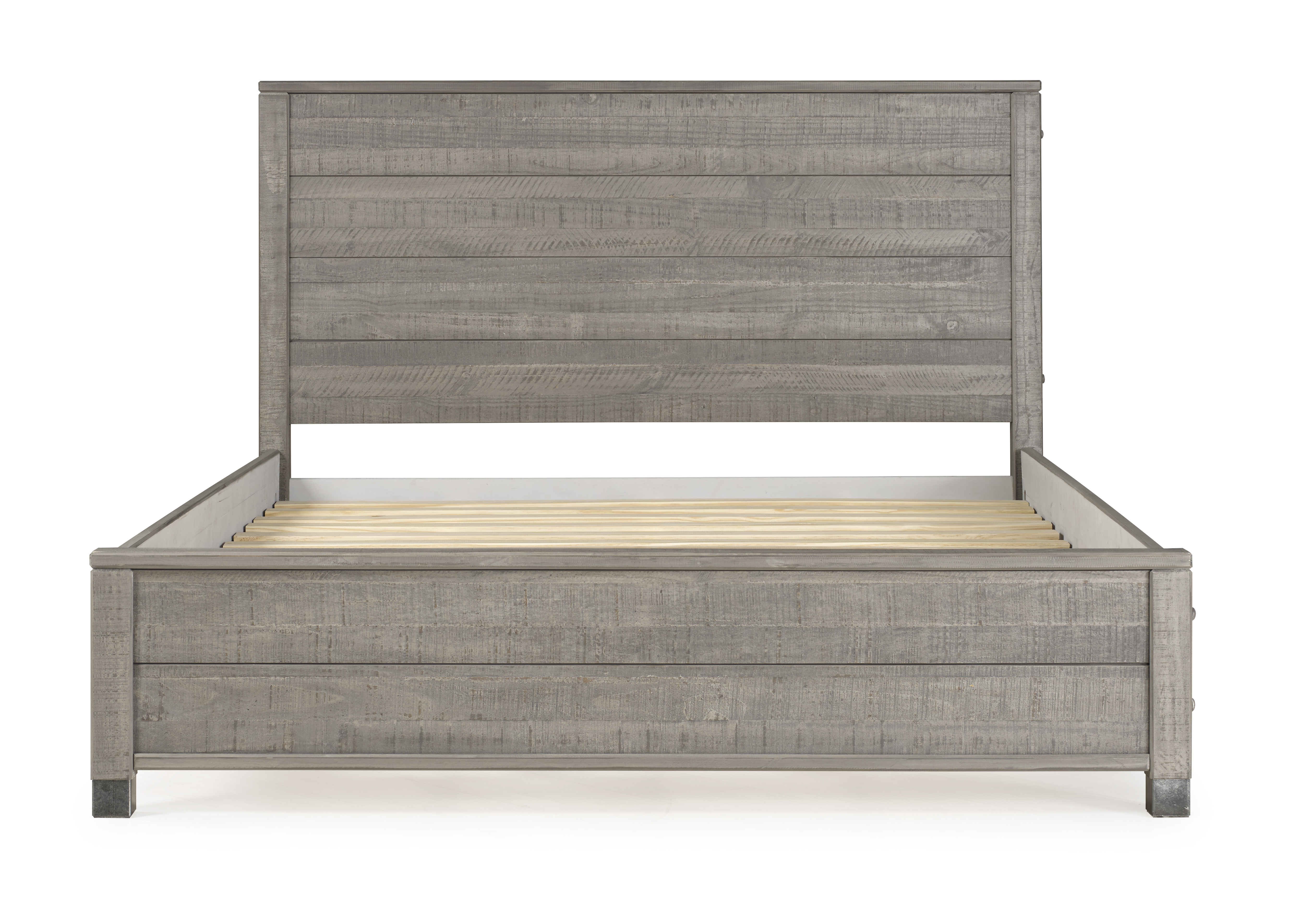 Camaflexi Baja Platform Bed Queen Contemperary Solid Wood Driftwood