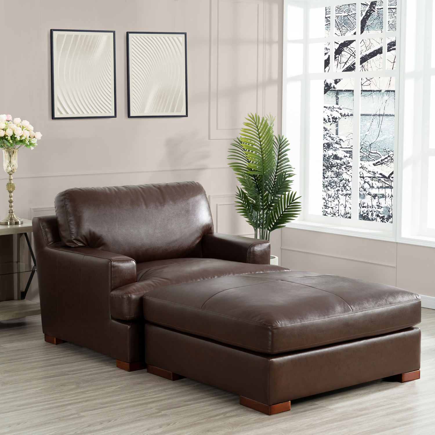 Siggy sofa and chair Espresso,Sofa and Chair