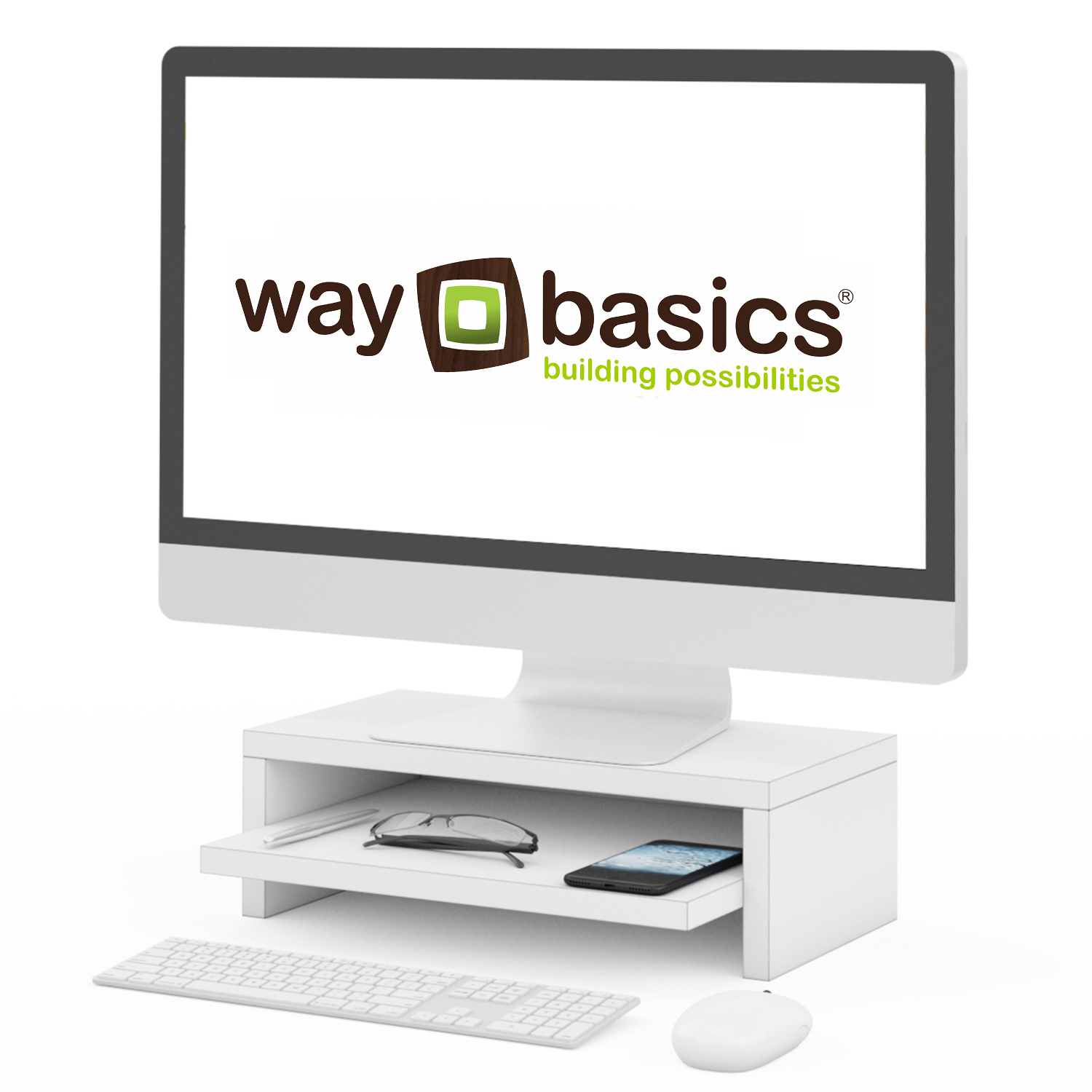 Way Basics 2 Shelf Deluxe Monitor Stand From 33.9600 to 35.9900