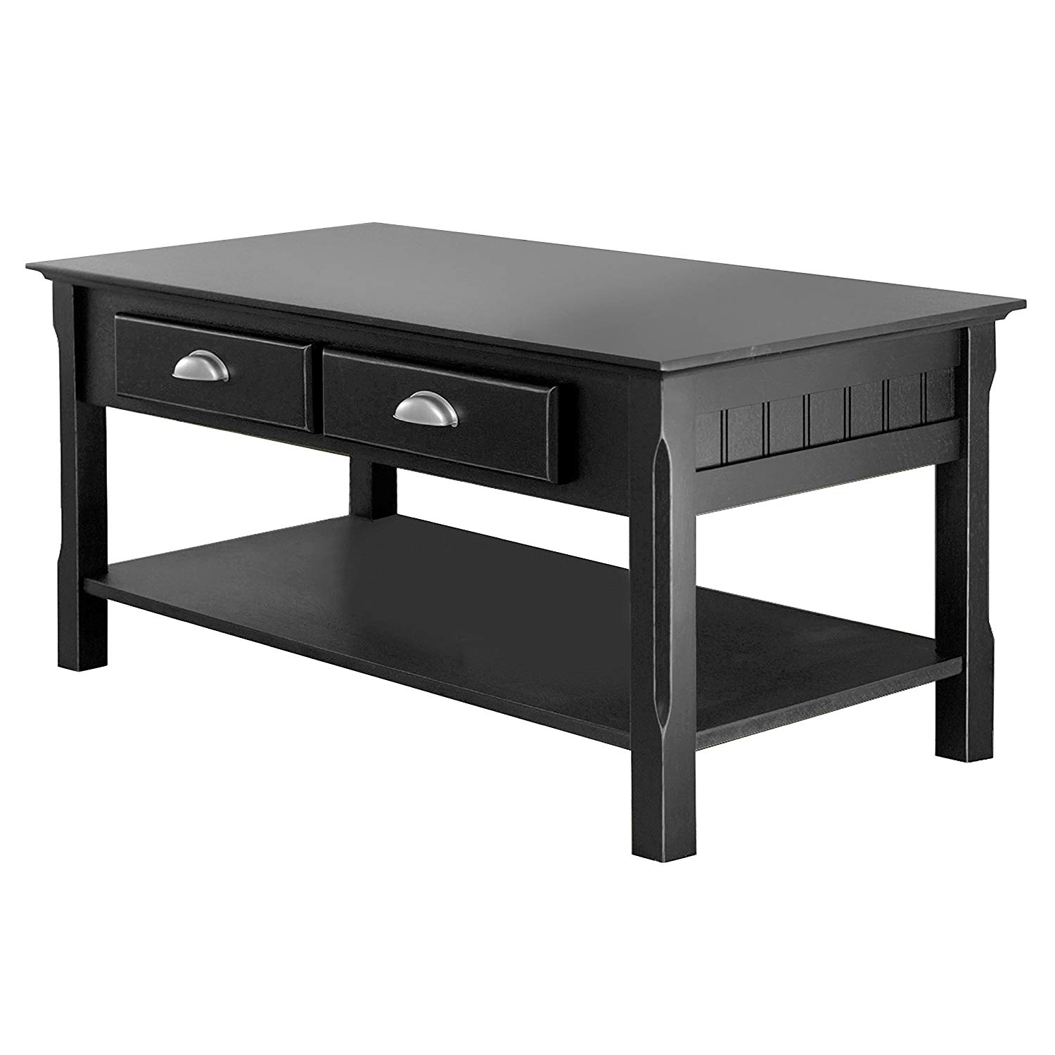 Winsome Wood Timer Coffee Table Drawers And Shelf 181 9900
