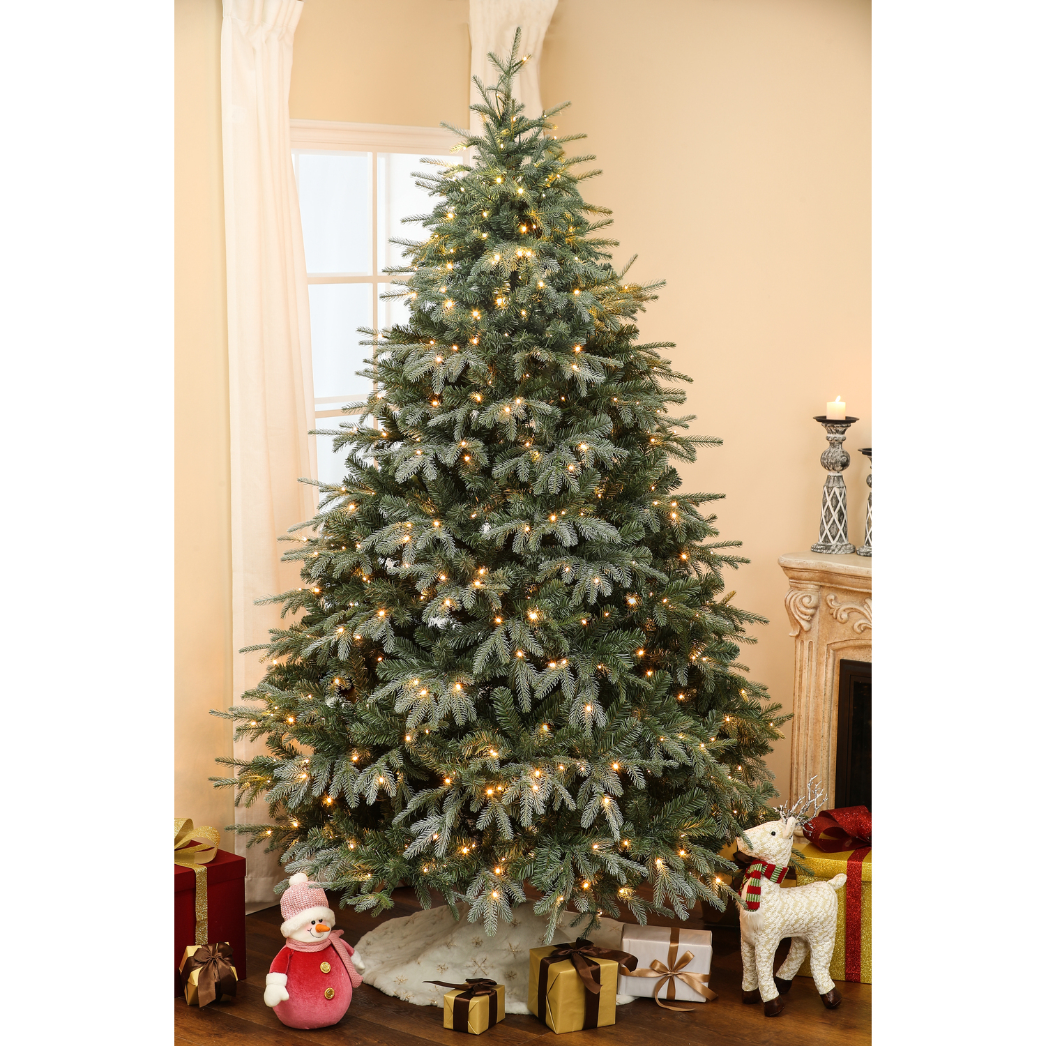 Renaissance Refinement 7.5Ft Pre-Lit Artificial Full Fir Christmas Tree