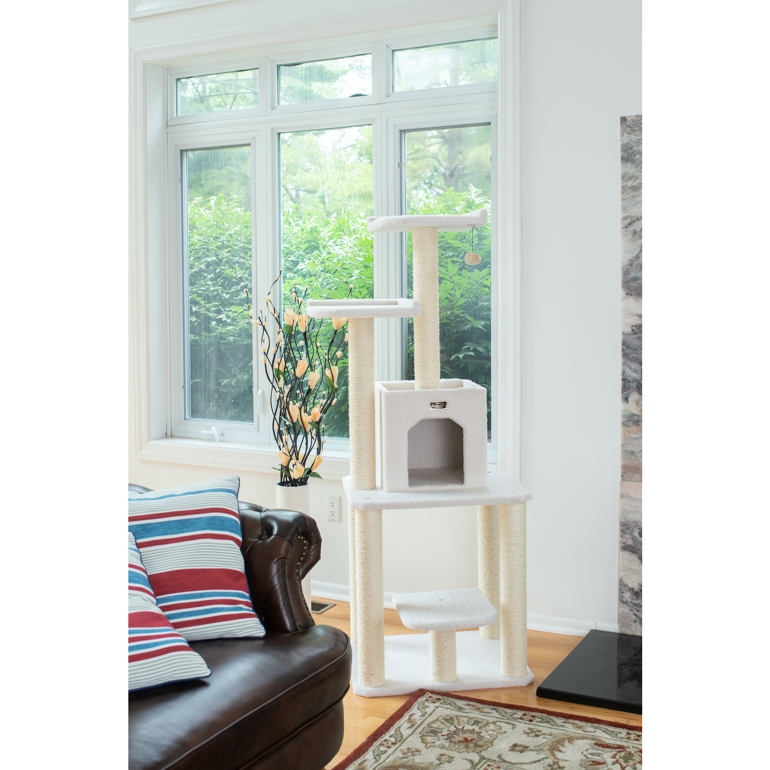 Cat Tree - Beauty, 5-Level Condo & Perches, Ivory, 28