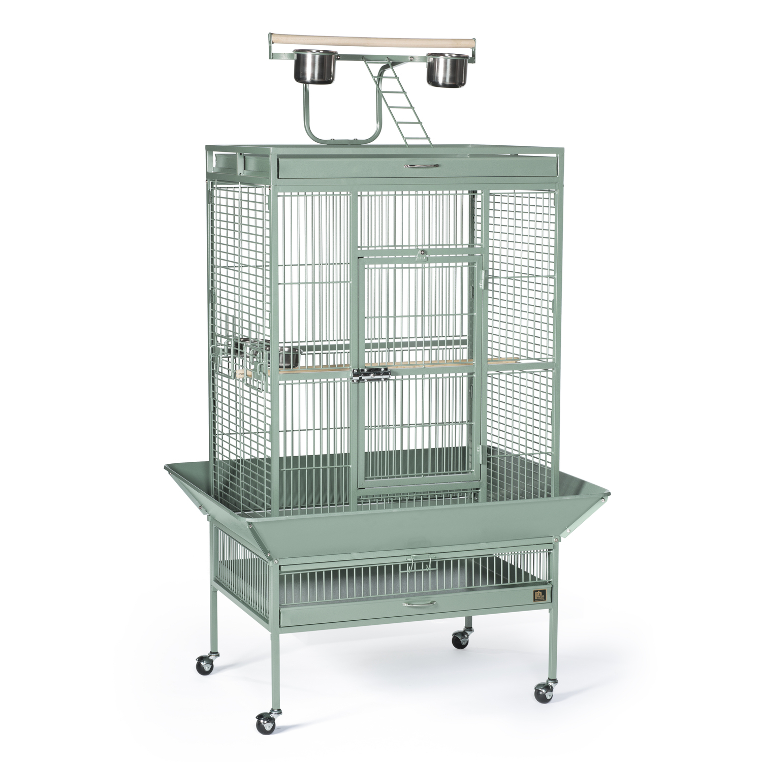 Bird Cage with Playtop & Stand - Spacious Parrot Cockatiel Home
