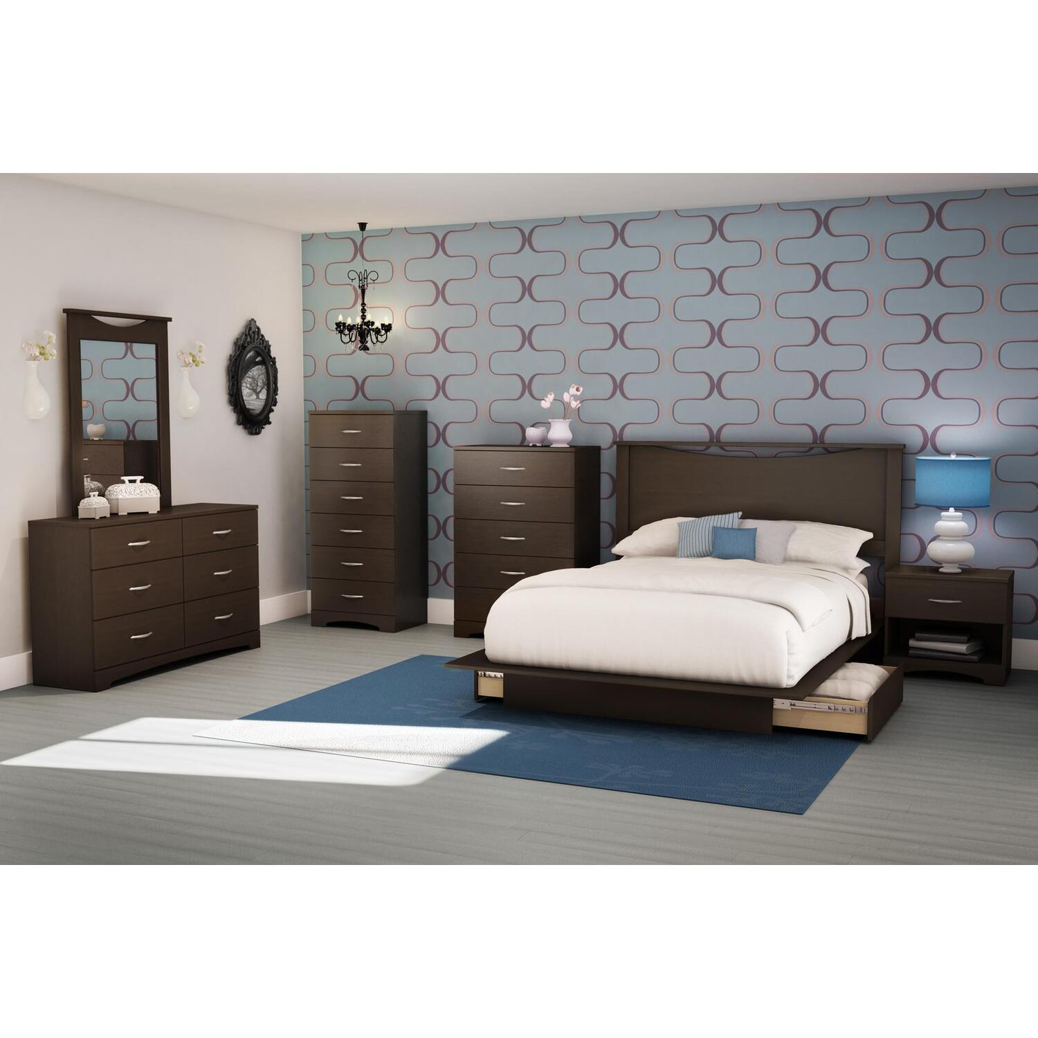 Back Bay Full Queen Platform 7 Piece Bedroom Set 1598 99 Ojcommerce Back Bay Full Queen Platform 7 Piece Bedroom Set
