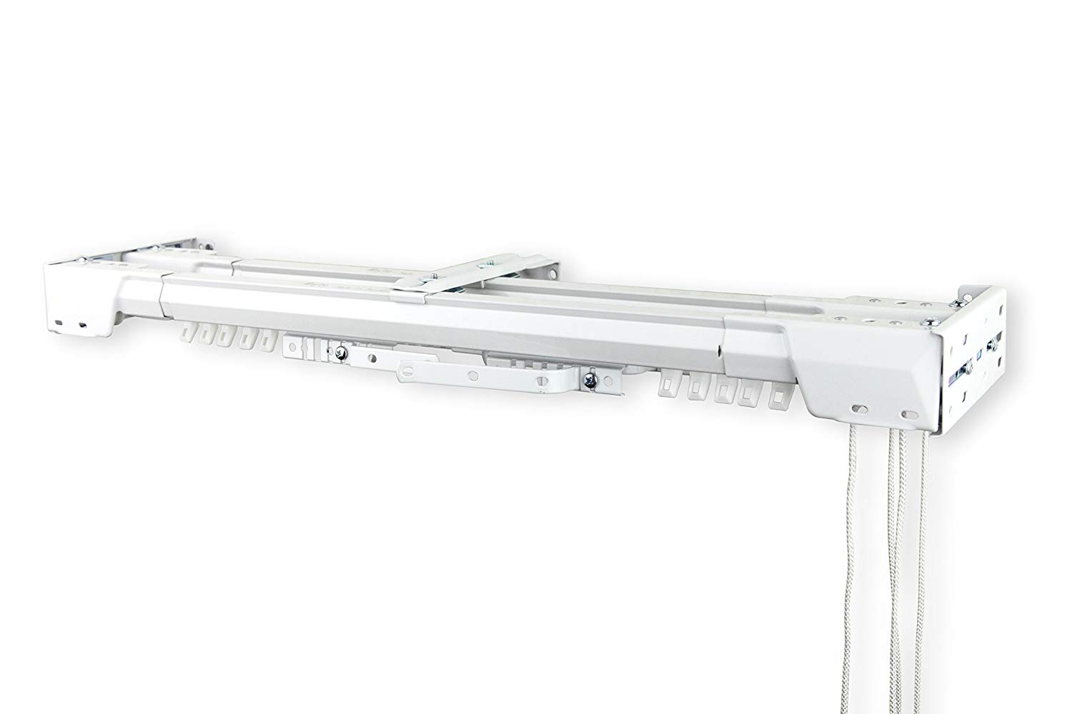 Heavy Duty Center Open Double Traverse Curtain Rod 66 120 Inch