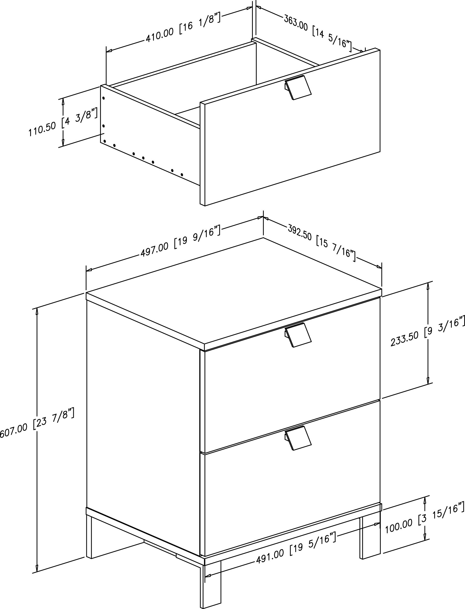 South Shore Cakao Night Stand by OJ Commerce 3259060 - $88.68