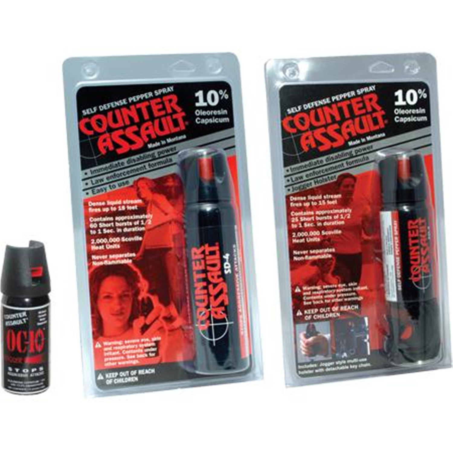 Counter Assault Pepper Spray OC 10 Fogger with Jogger Key Ring