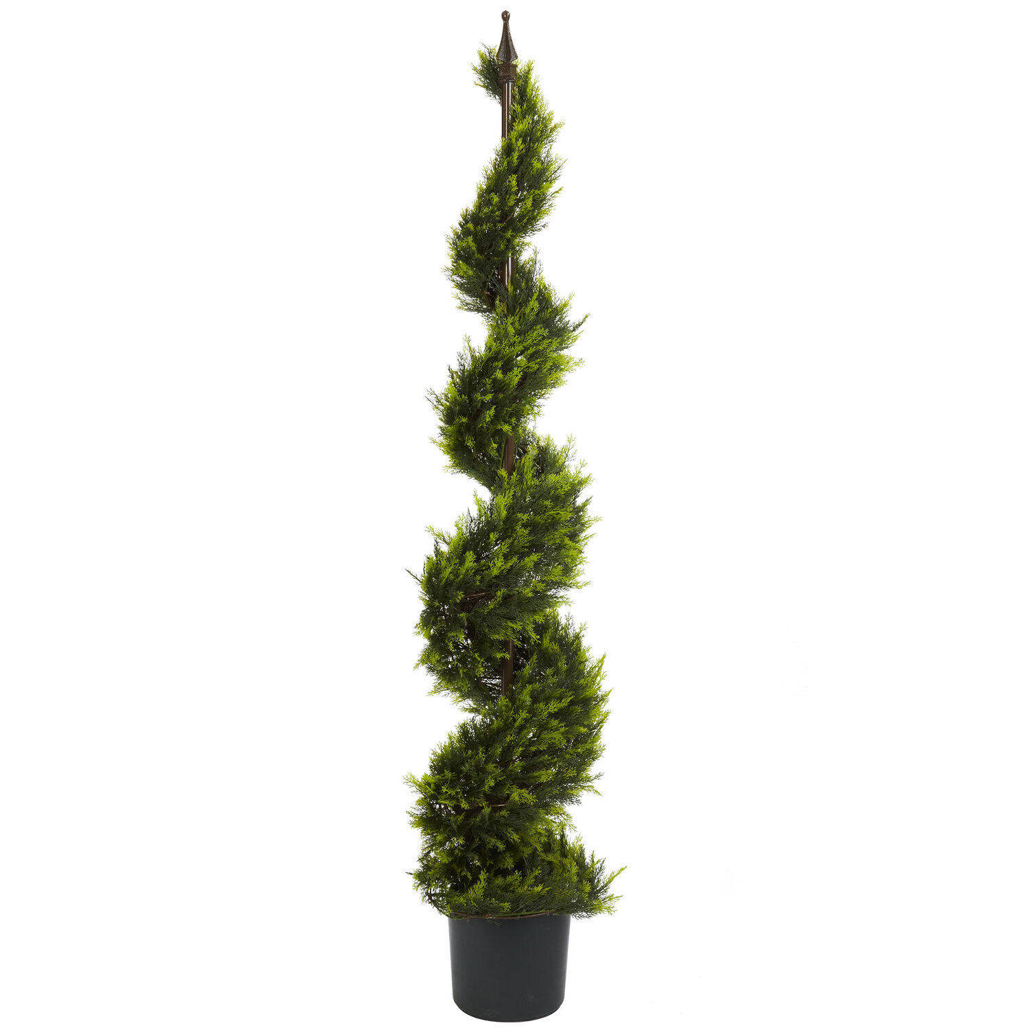 5ft Spiral Christmas Tree - Timeless Holiday Decor - Indoor Green Tree with Pot