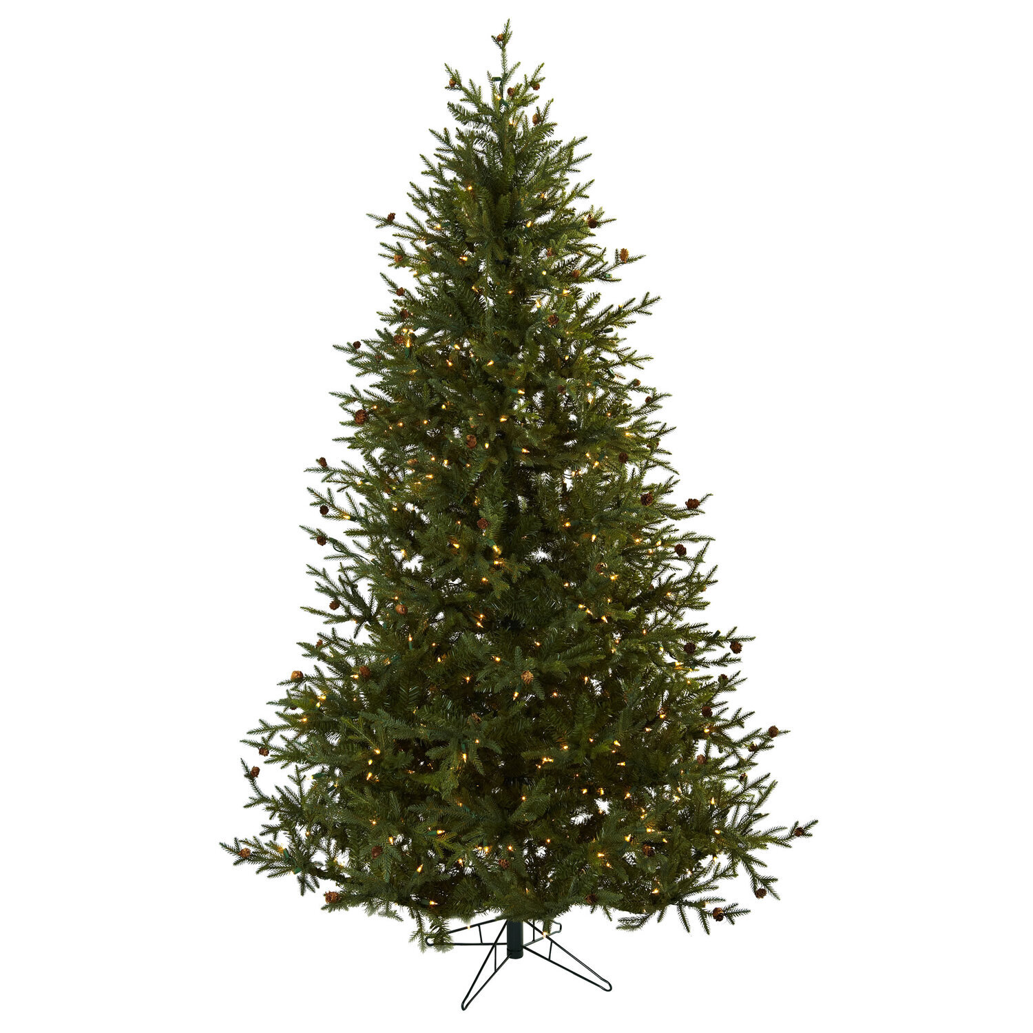 Classic Artificial Christmas Tree 7.5ft with LightsPine Cones