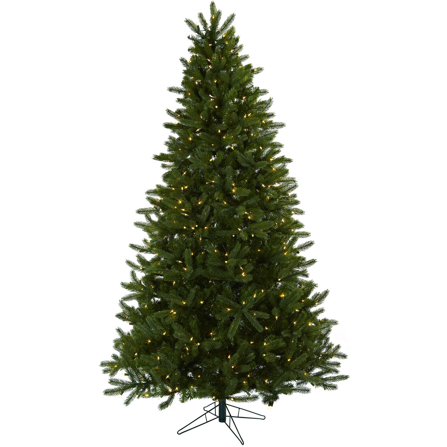 7.5ft Classic Artificial Christmas Tree with 1700 Branch Tips and 650 Clear Lights, Arbol de Navidad con Luces