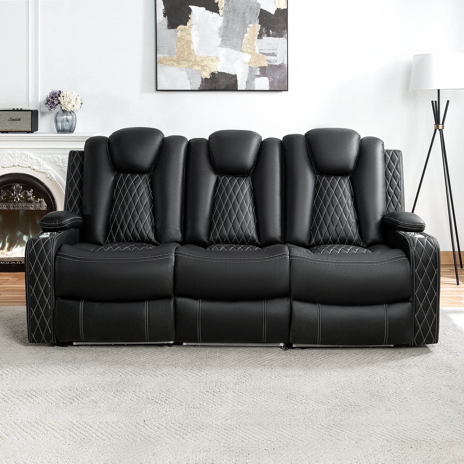 Chicago Loveseat by Naomi Home Black