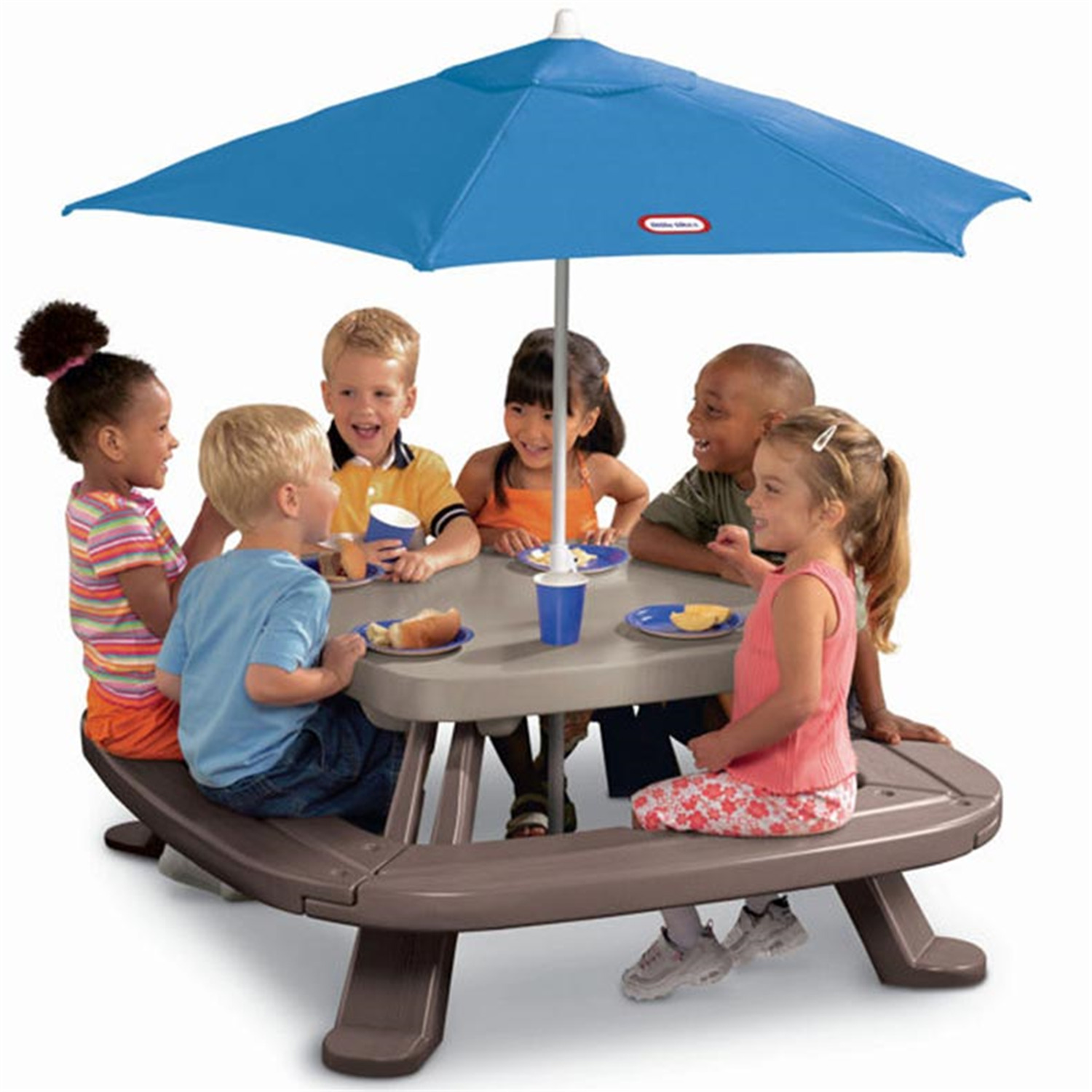 Little Tikes Fold 'n Store Picnic Table with Market Umbrella