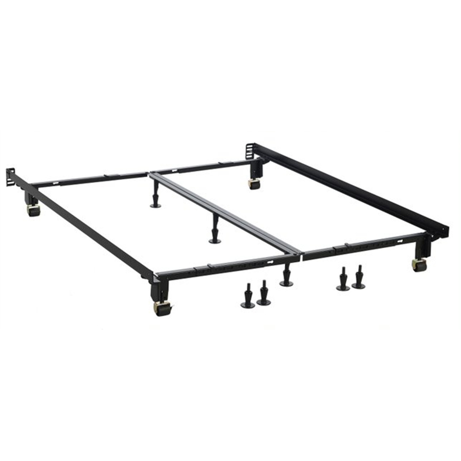 Heavy Duty Multi-Fit Bed Frame - Twin, Full, Queen, King, Cal King - Universal Rail Design