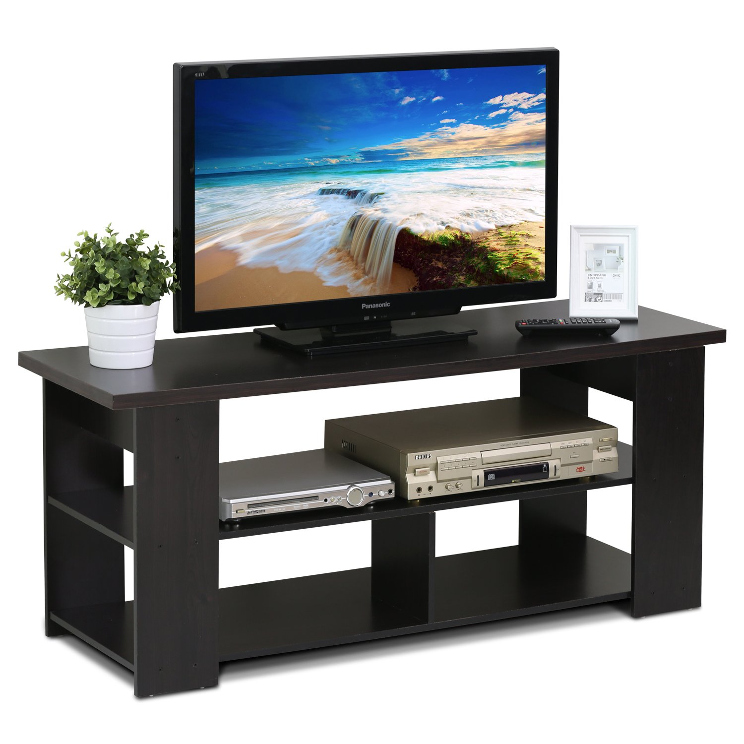 Furinno 15118 JAYA TV Stand Up To 50Inch, Espresso 71.9900