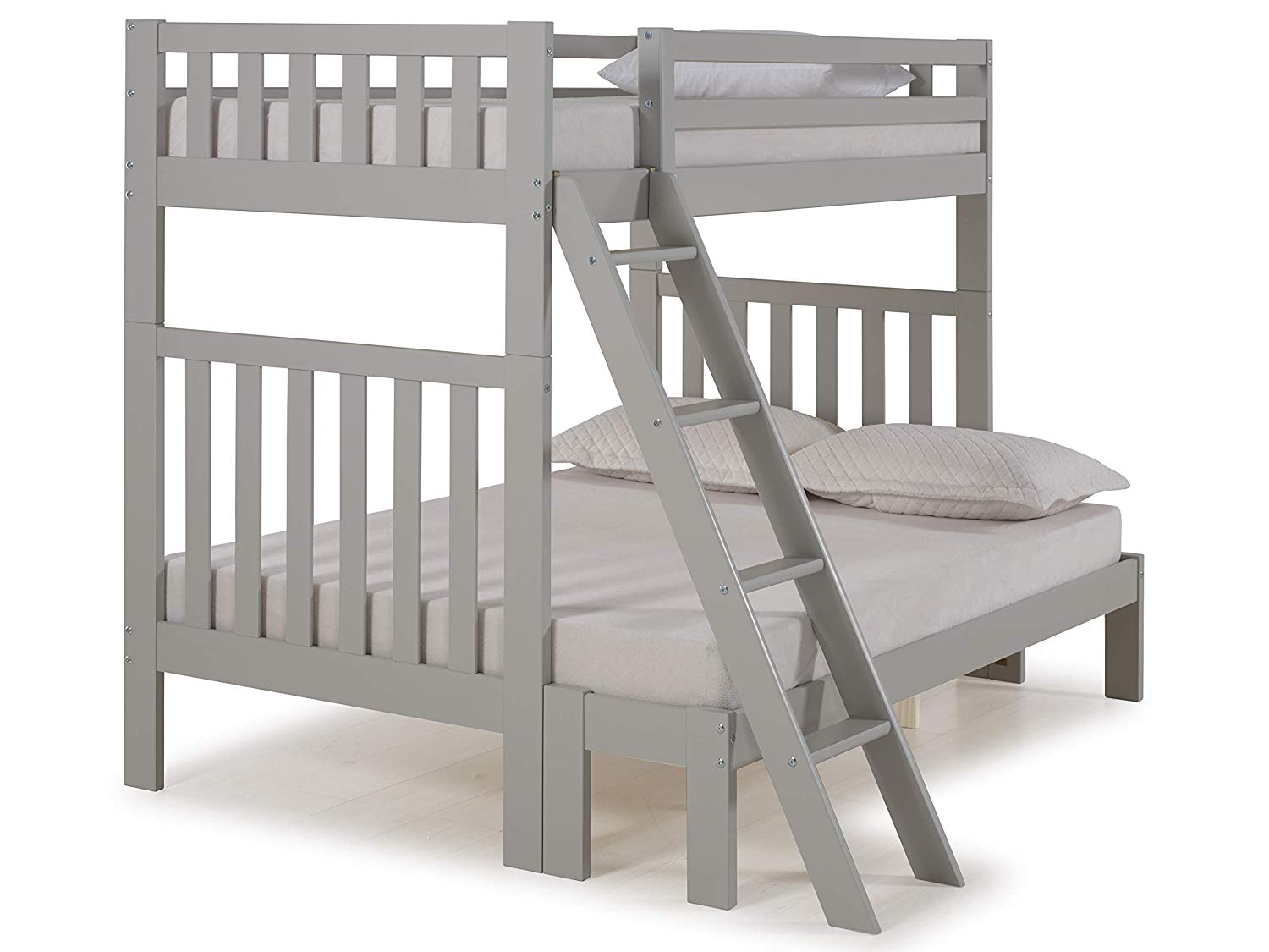 Bolton Furniture Aurora Twin Over Full Bunk Bed, Dove Gray 677.0700