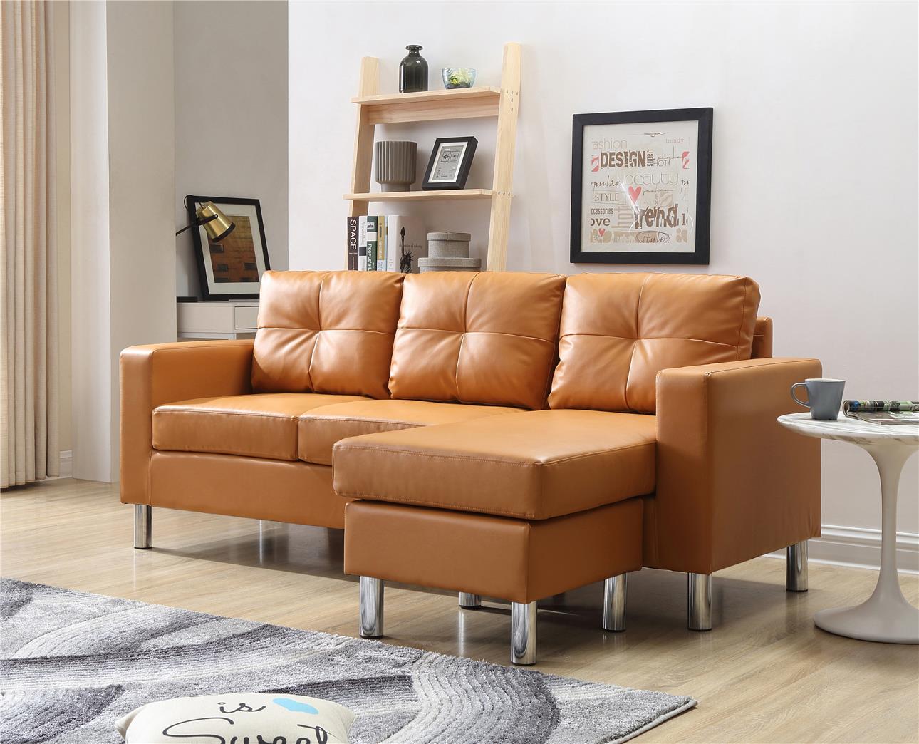 Nathaniel Home Small Space Convertible Sectional Sofa - From $422.2400 to $579.9900 | OJCommerce