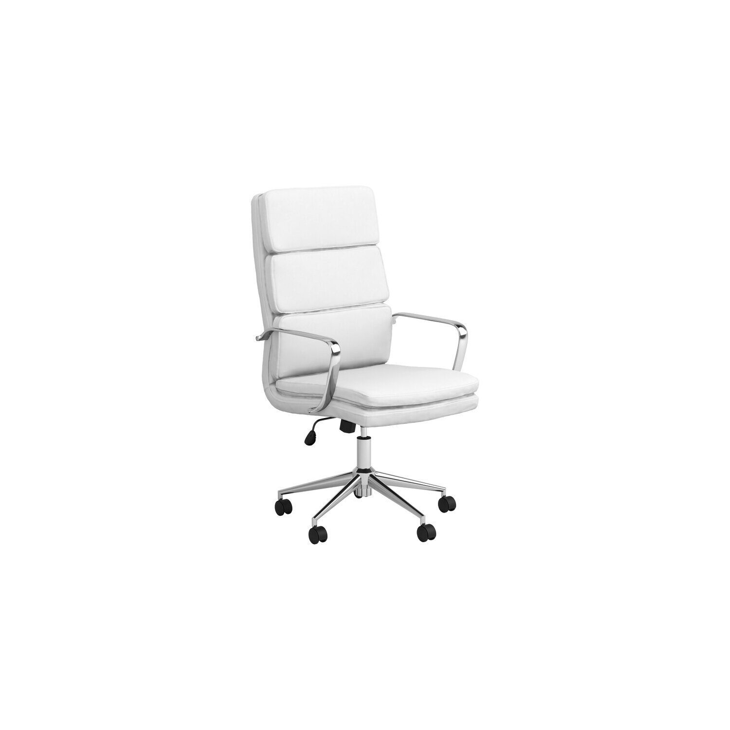 Office Chair Adjustable Height Ergonomic Desk Chair White Padded Arms
