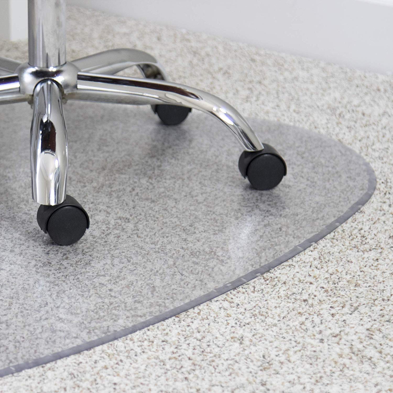 ES Robbins® Workstation Chair Mat for Carpet Medium Pile, 54" x 60", Clear 109.6900