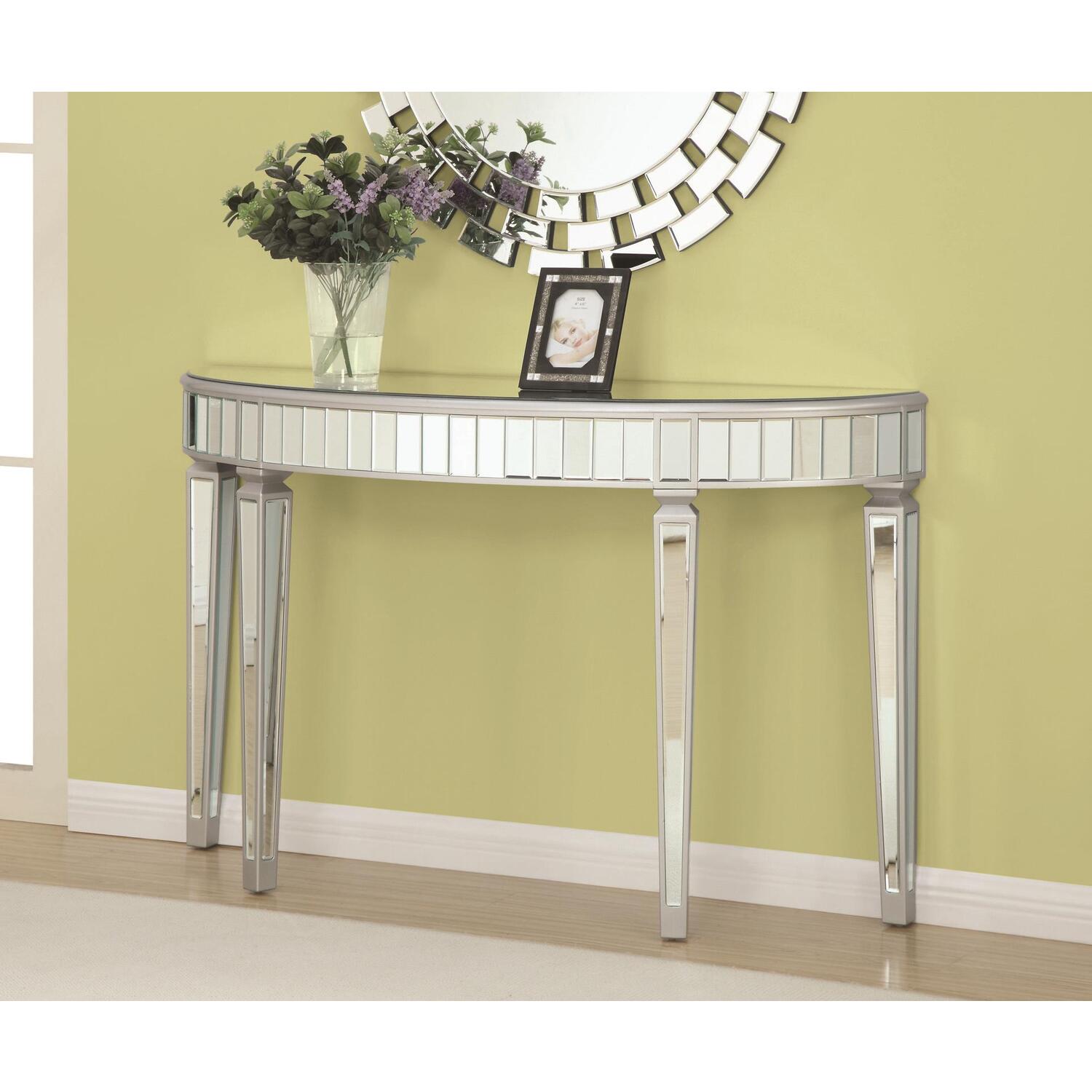 Coaster Contemporary Mirrored Console Table