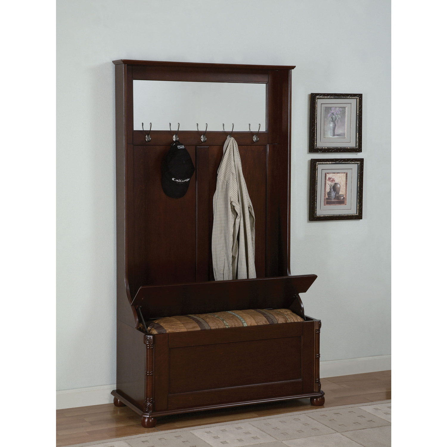 Heirloom Cherry Hall Tree with Storage Bench 500.00