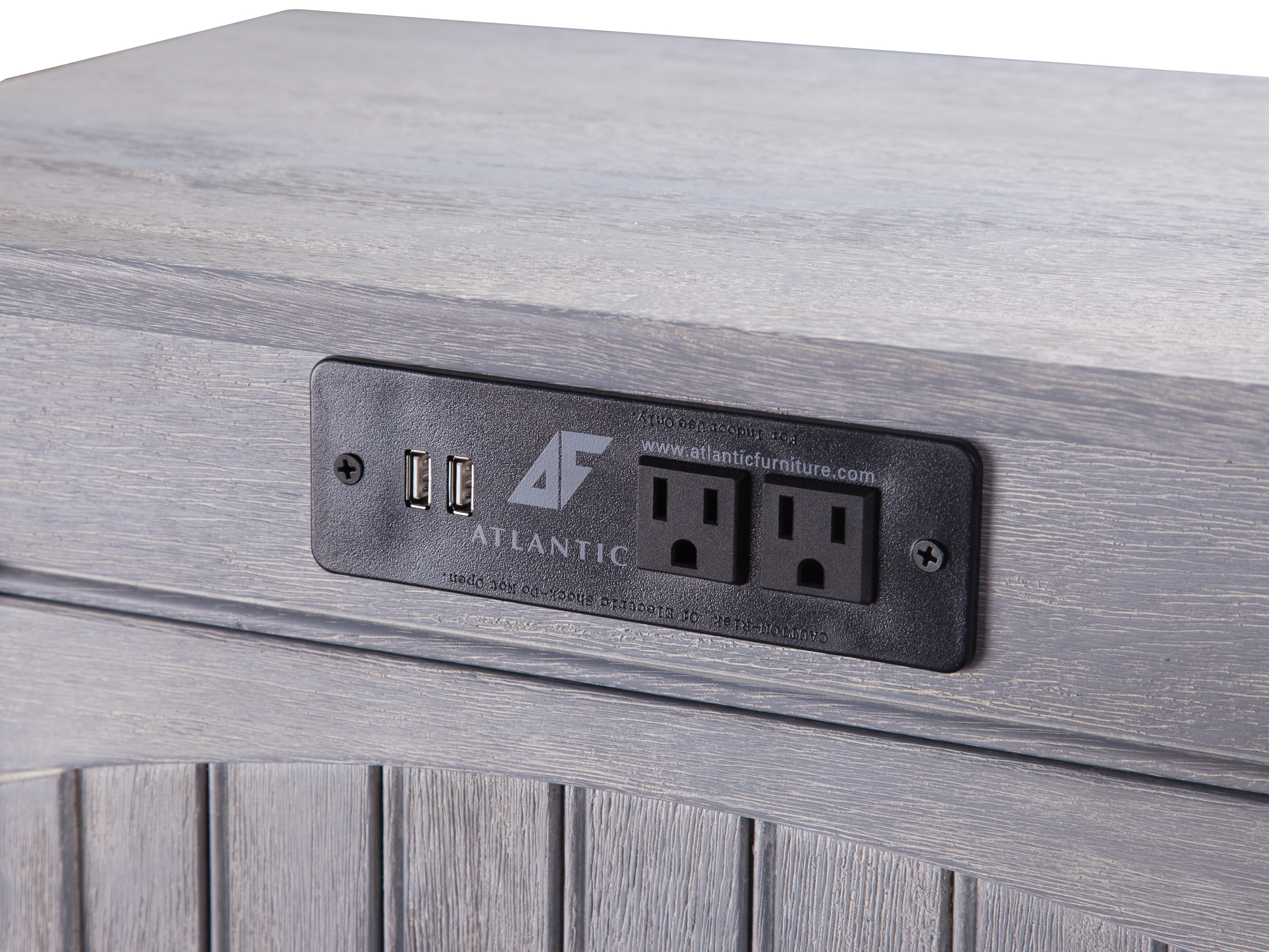 Atlantic Furniture Nantucket Chair Side Table with Charging Station in