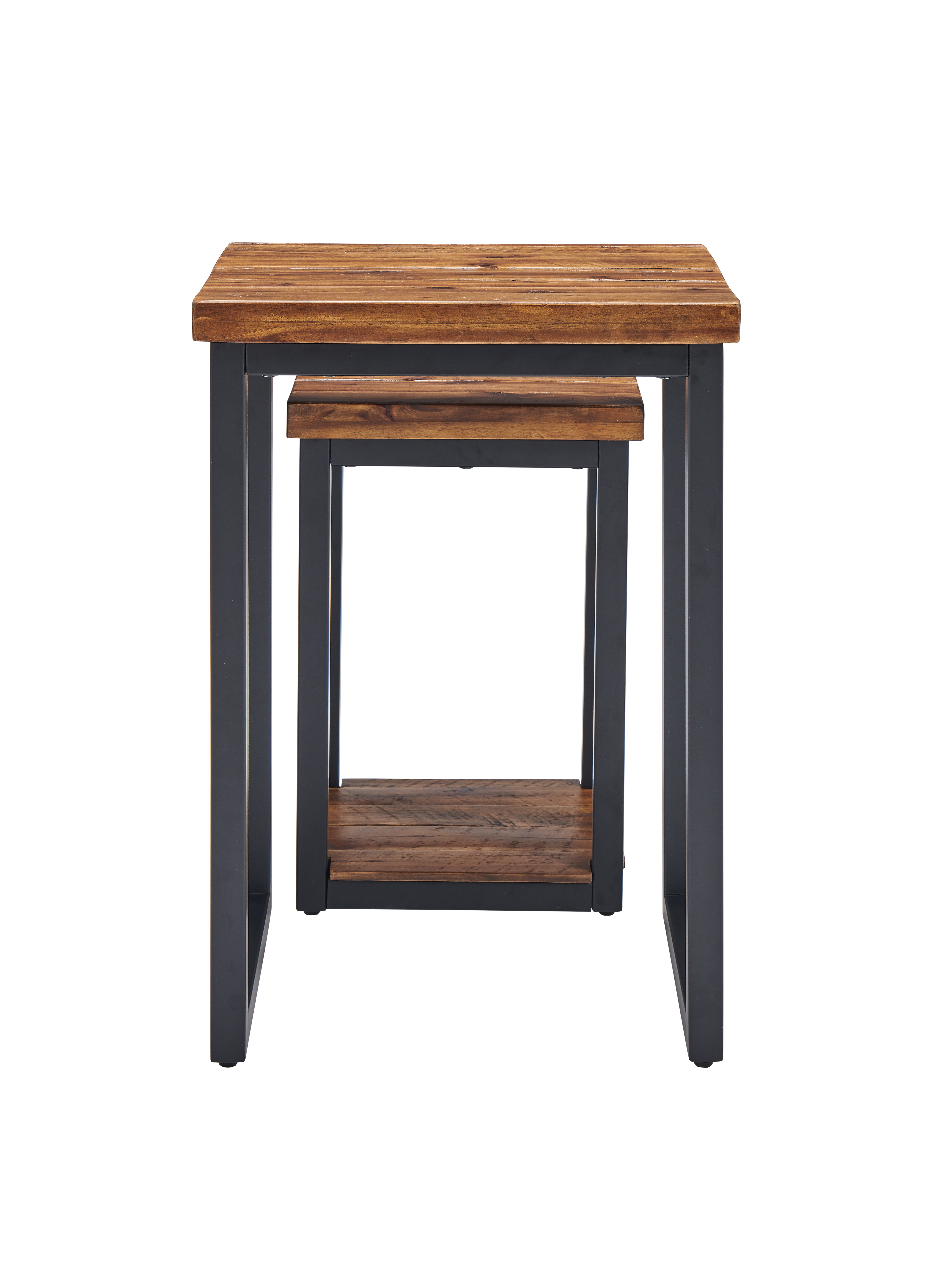 Bolton Furniture Claremont Rustic Wood Nesting End Tables, Set of Two 374.3800
